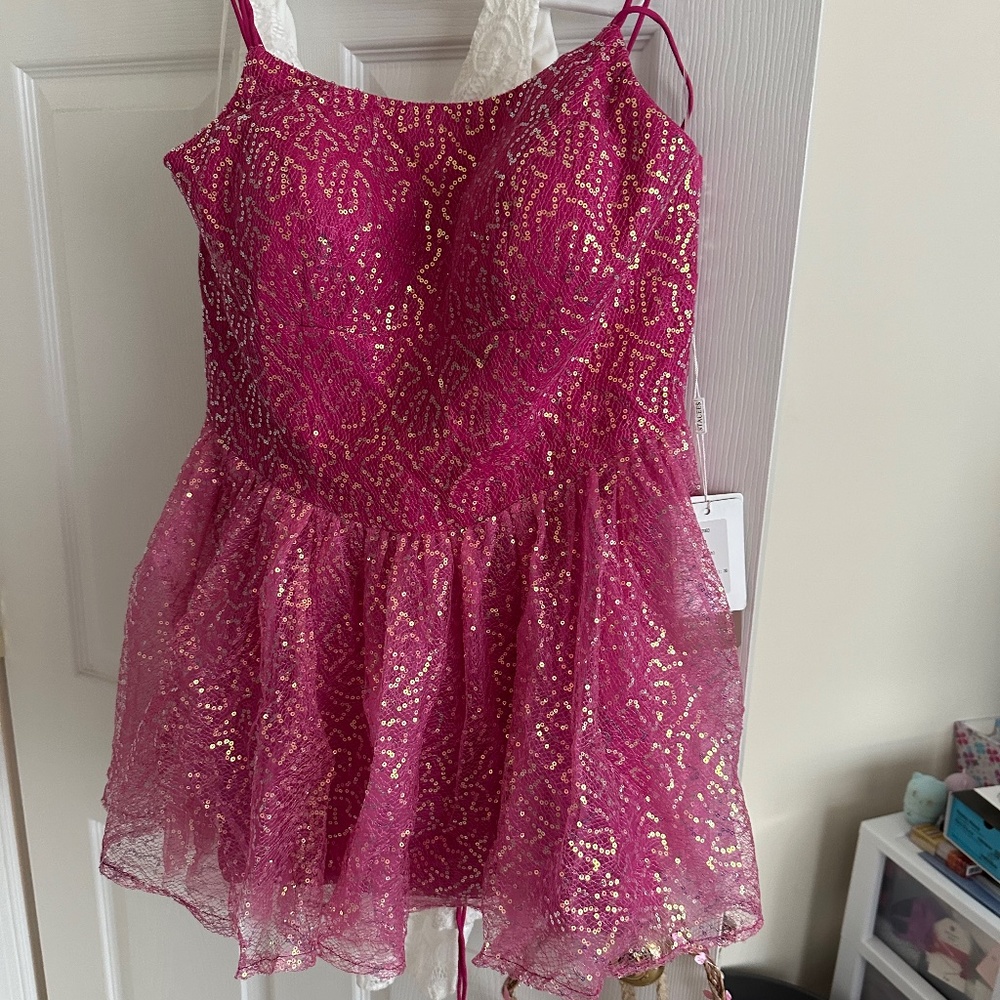 Pink sequin dress